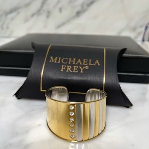 Two tone cuff bracelet